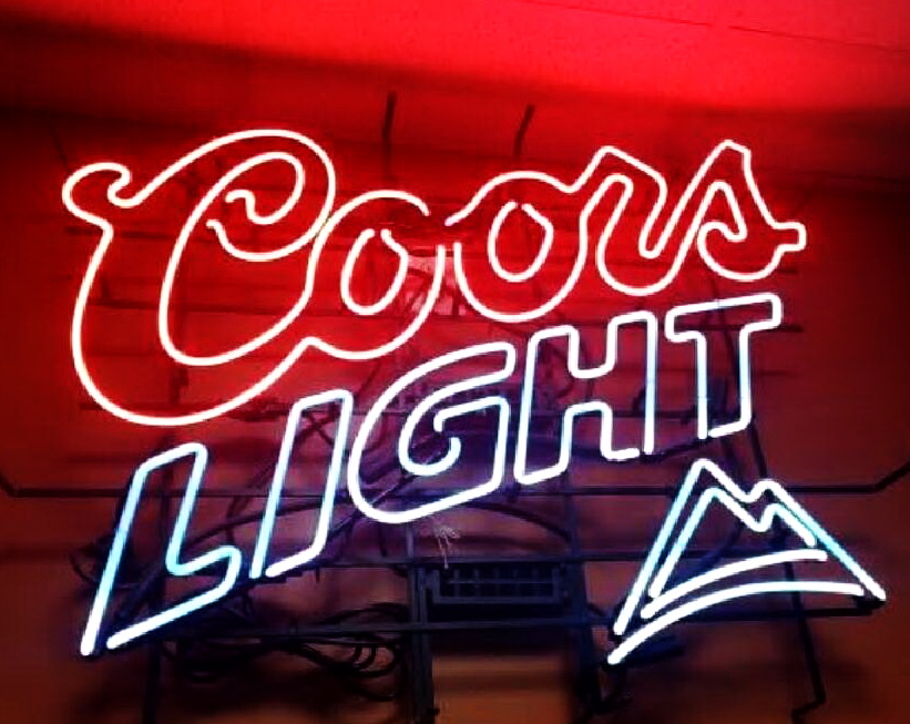 Coors Light Mountain Small Logo Neon Sign